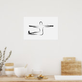 Pilates Spine Twist Pose - Mat Poster (Keuken)