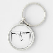 Pilates Splits Cadillac-houding Sleutelhanger (Voorkant)