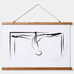 Pilates splitst Cadillac Pose Hangend Wandkleed