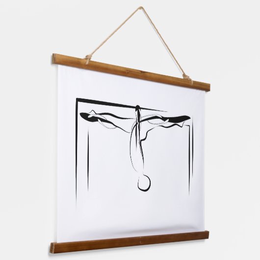 Pilates splitst Cadillac Pose Hangend Wandkleed (Gebogen)