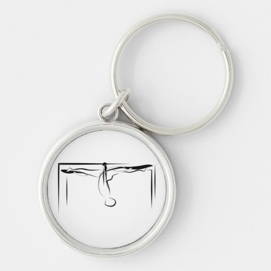 Pilates splitst Cadillac Pose Sleutelhanger (Voorkant)