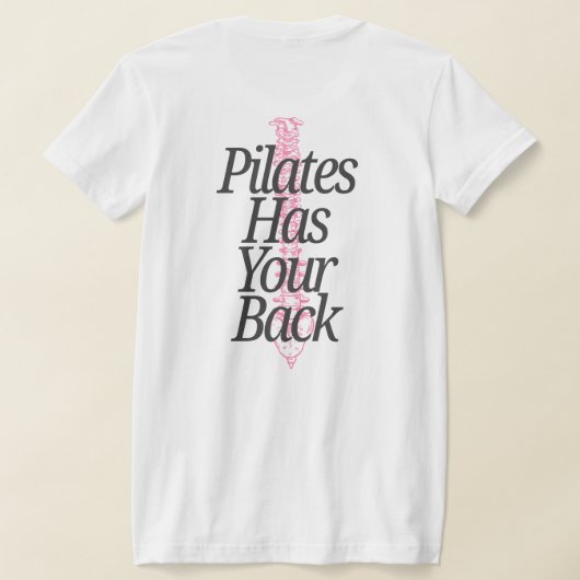 Pilates Staat Achter Je  T-shirt (Laag Achter)