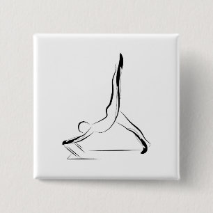 Pilates stelt vierkante button 5,1 cm
