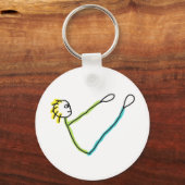 Pilates Stokfiguur Sleutelhanger (Achterkant)