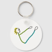 Pilates Stokfiguur Sleutelhanger (Achterkant)