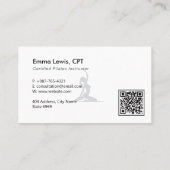 Pilates Studio Business | Natural Gray Visitekaartje (Achterkant)