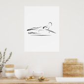 Pilates - T trekt de reformator aan Poster (Keuken)