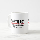 Pilates Taart En Lattes Grappige Mok (Voorkant links)