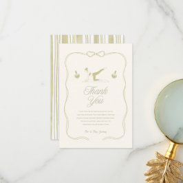 Pilates thema baby shower bedankkaart
