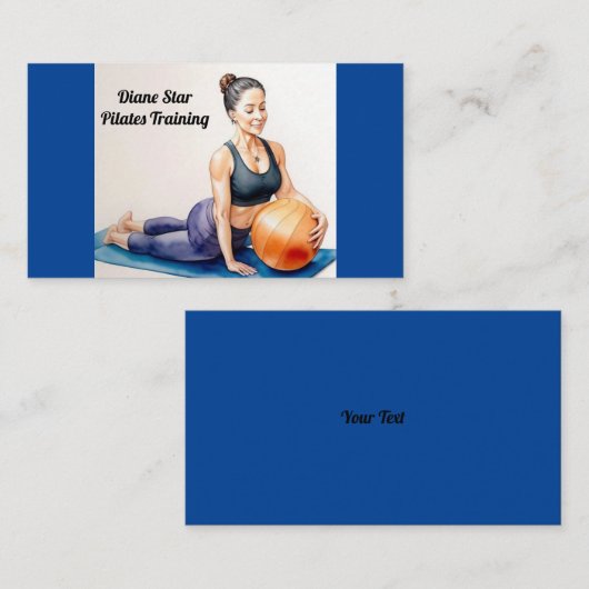 Pilates Training Visitekaartje (Voorkant / Achterkant)