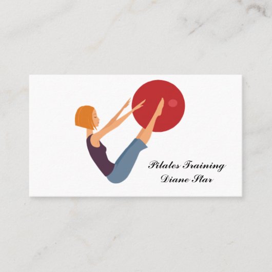 Pilates Training visitekaartje (Voorkant)