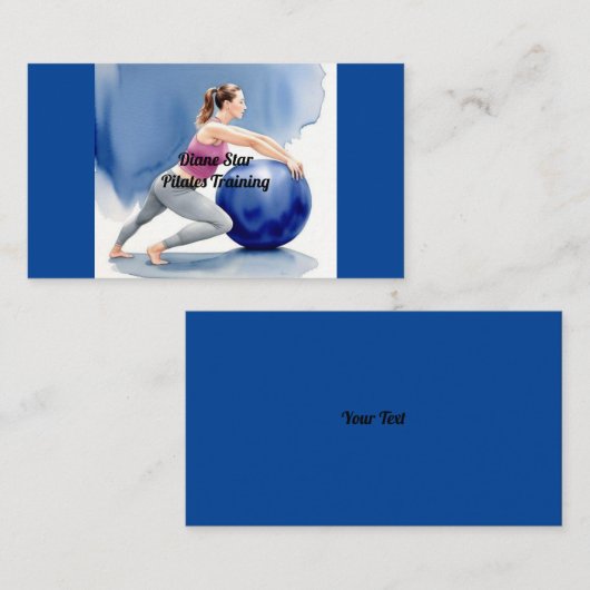 Pilates Training Visitekaartje (Voorkant / Achterkant)