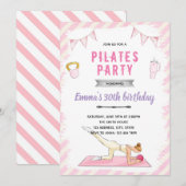 Pilates-uitnodiging Kaart (Voorkant / Achterkant)