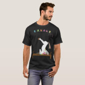 Pilates Unicorn Ehale funny animation T-shirt (Voorkant volledig)