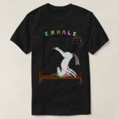 Pilates Unicorn Exhale Outline T-shirt (Design voorkant)
