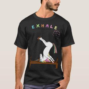 Pilates Unicorn Exhale Outline T-shirt