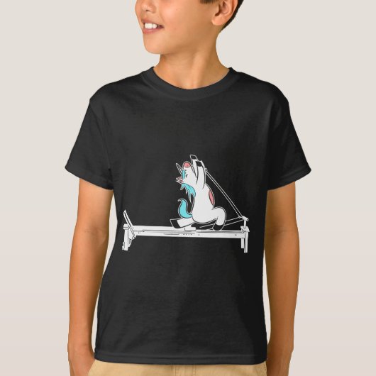 Pilates Unicorn Fitness oefent trainingsmedaille u T-shirt (Voorkant)