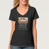 Pilates v-nek T-shirt-Echte vrouwen doen het op ee T-shirt (Voorkant)