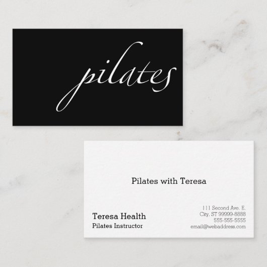 Pilates Visitekaartje (Voorkant / Achterkant)