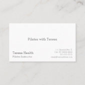 Pilates Visitekaartje (Achterkant)