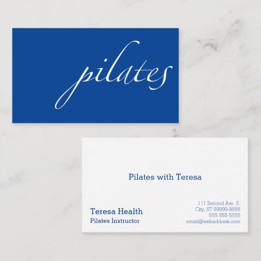 Pilates Visitekaartje (Voorkant / Achterkant)