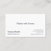 Pilates Visitekaartje (Achterkant)
