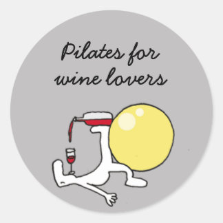 Pilates voor wijnliefhebbers stickers