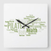 PILATES wandklok (Voorkant)
