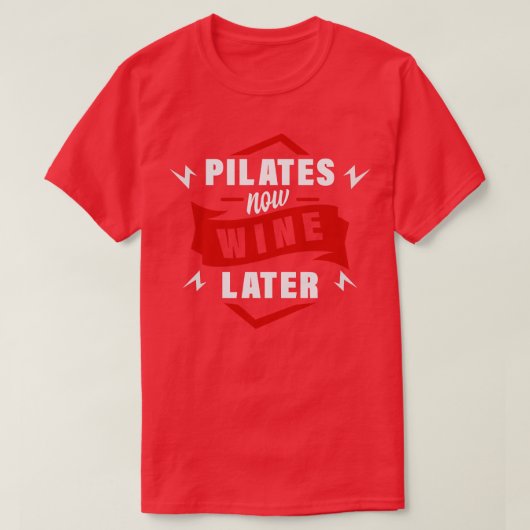Pilates Wine Later T-shirt (Design voorkant)