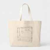 Pilates with Cadillac and Reformer Illustrations Grote Tote Bag (Voorkant)
