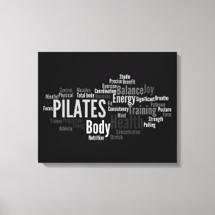 PILATES Woorden Canvas