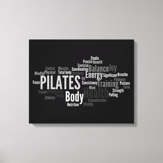 PILATES Woorden Canvas Afdruk (Voorkant)