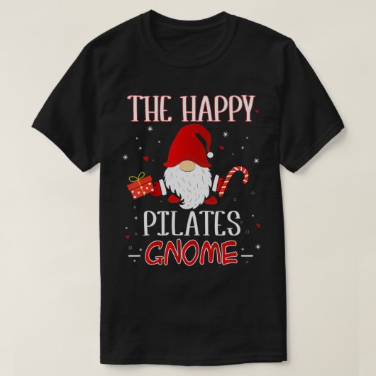 Pilates XMas Gnome Kerst Groepskostuum T-shirt (Design voorkant)