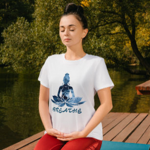 Pilates Yoga Ademhalingsgradiënt Meditatie Lotus A T-shirt