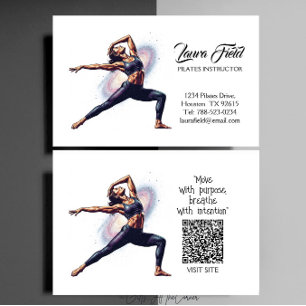 Pilates Yoga-instructeur Minimalistisch Visitekaartje