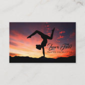 Pilates Yoga Instructeur Zonsondergang Visitekaartje (Voorkant)