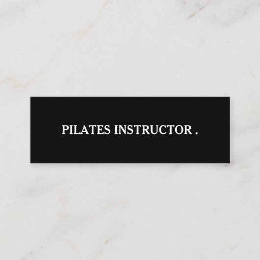 Pilates Yoga Instructor Leraar Mini Visitekaartje (Voorkant)