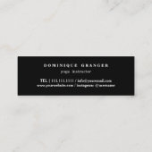 Pilates Yoga Instructor Leraar Mini Visitekaartje (Achterkant)