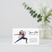Pilates Yoga Instructor Minimalist Visitekaartje (Staand voorkant)