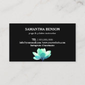 Pilates Yoga Instructor Teacher Lotus Visitekaartje (Achterkant)