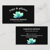 Pilates Yoga Instructor Teacher Lotus Visitekaartje (Voorkant / Achterkant)