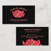 Pilates Yoga Instructor Teacher Lotus Visitekaartje (Voorkant / Achterkant)