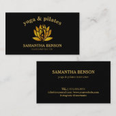 Pilates Yoga Instructor Teacher Lotus Visitekaartje (Voorkant / Achterkant)