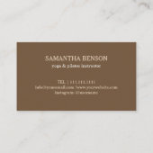 Pilates Yoga Instructor Teacher Lotus Visitekaartje (Achterkant)