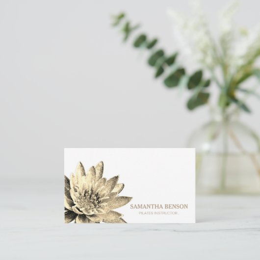 Pilates Yoga Instructor Teacher Lotus Visitekaartje (Staand voorkant)