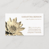 Pilates Yoga Instructor Teacher Lotus Visitekaartje (Achterkant)