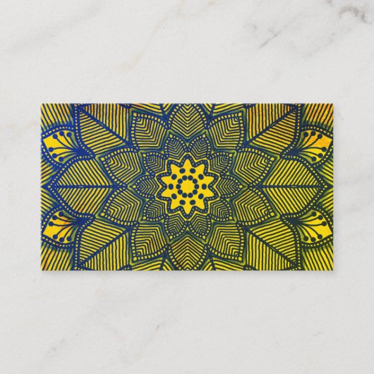 Pilates Yoga Instructor Teacher Mandala Visitekaartje (Voorkant)