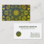 Pilates Yoga Instructor Teacher Mandala Visitekaartje (Voorkant / Achterkant)