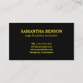 Pilates Yoga Instructor Teacher Mandala Visitekaartje (Achterkant)