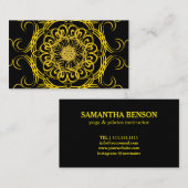 Pilates Yoga Instructor Teacher Mandala Visitekaartje (Voorkant / Achterkant)